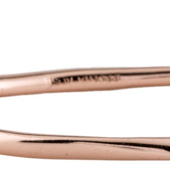 IPPOLITA ROSÉ GOLD PLATED STERLING SILVER SQUIGGLE BANGLE BRACELET - Picture 6 of 7